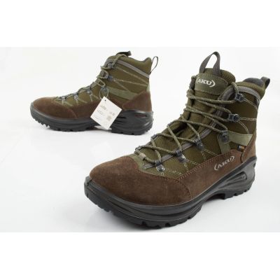 7. Aku Cimon Gore-tex Men's Leather Green Brown Hiking Shoes