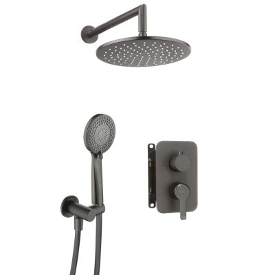 Concealed shower set with mixing box