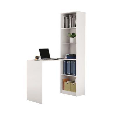 2. DESK WITH SHELF R50 LEFT/RIGHT WHITE