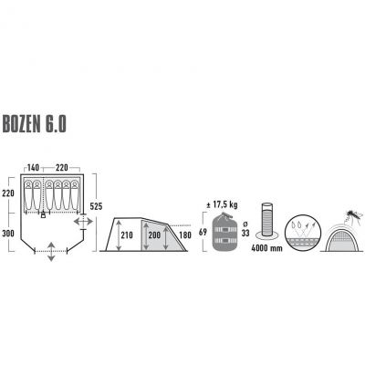 9. High Peak Bozen 6.0 Family Tent 11837