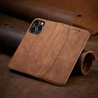 11. Magnet Fancy Case Case for iPhone 13 Pro Max Pouch Card Wallet Card Holder Brown