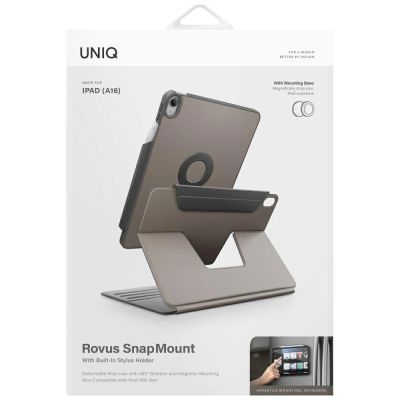 10. Uniq Rovus Snapmount Magnetic 360 Rotating Detachable Case for iPad 11" 2025 / iPad 10.9" 2022 (10th gen.) - Gray