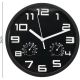 7. 25CM WALL CLOCK WITH THERMOMETER, BLACK
