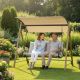 8. 2-PERSON GARDEN AND BALCONY SWING 194x136x173CM SAND