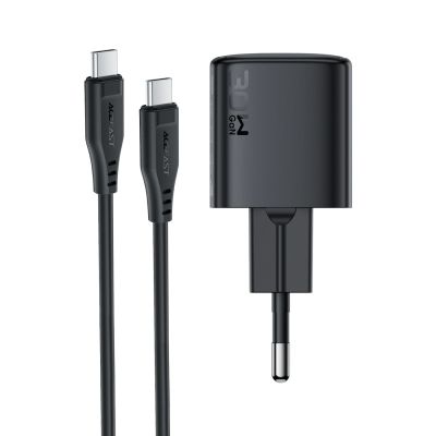 4. Acefast A118 30W GaN USB-C Wall Charger with USB-C - USB-C Cable 1.2m - Black
