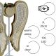 3. DECORATIVE ANGEL WINGS WOODEN 106 LED INFINITY 37CM USB LUCA