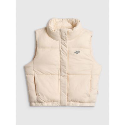 8. Girls' vest with synthetic filling 4F 4FJWSS26TVJAF312-12S