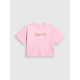 5. Girls' boxy T-shirt with print 4F 4FJRAW26TTSHF4324-056S