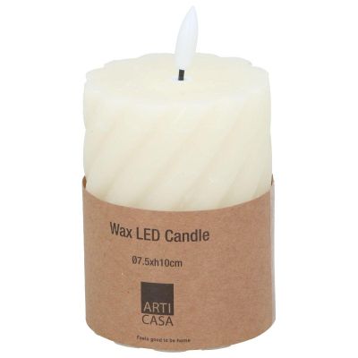 4. DECORATIVE CANDLE 75x100MM LED WAX CREME