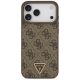3. Guess Leather 4G Triangle Strass MagSafe Case for iPhone 17 Pro Max / 18 Pro Max - Brown
