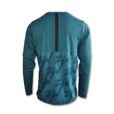 2. Air Jordan Zion Longsleeve Shooting Shirt Dark Teal Green/Black/Black - DJ5871-393