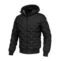 PIT BULL CARVER men's spring jacket black with hood - 52010490000