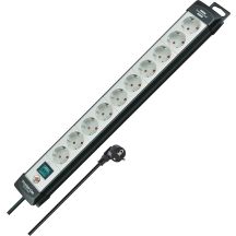 Brennenstuhl 1951500100 3 m power strip 10 x network sockets Indoor Black, Light Green