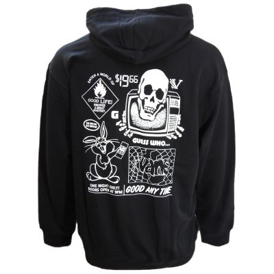 2. Vans Black Crazy Eddy 66 Loose Pullover Hoodie - VN000JE7BLK
