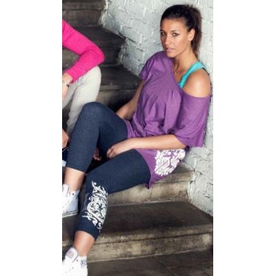 LEONE LW1009/S16 long leggings navy blue "S"