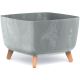 4. GRACIA SQUARE CONCRETE EFFECT FLOWER POT 39x39CM
