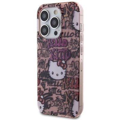 2. Hello Kitty IML Tags Graffiti case for iPhone 15 Pro Max - pink