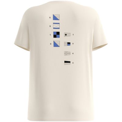 2. Women's short-sleeve ODLO T-shirt crew neck s/s COTTON BLEND ODLO FLAGS, beige