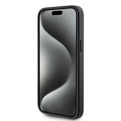 5. Karl Lagerfeld KLHCP15XSAPKCNPK iPhone 15 Pro Max 6.7" black/black hardcase Saffiano Cardslot KC Metal Pin