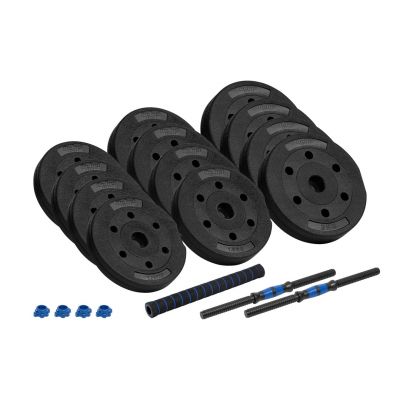 5. Bituminous adjustable dumbbells with connector 2x10kg REBEL ACTIVE