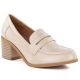 Women's beige lords heeled shoes M.Daszyński MR2201D-3A