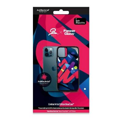 4. PanzerGlass ClearCase antibacterial Mikael B Limited Artist Edition case for iPhone 11 Pro - multicolor