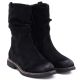 4. Women's insulated ankle boots with a ruffled upper, black M.Daszyńskie SA296-5