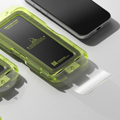 4. Ringke Easy Slide 2-pack tempered glass for iPhone 17 Pro - black