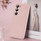 10. Dux Ducis Grit case for Samsung Galaxy S23+ elegant case made of artificial leather pink