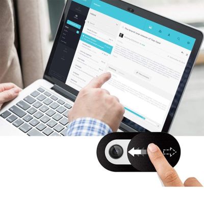 2. Tech-Protect Cam Fit+ 3-pack laptop camera cover - black