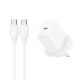 Joyroom JR-TCF20 PD 20W Wall Charger (UK Plug) with 1m USB-C Cable - White