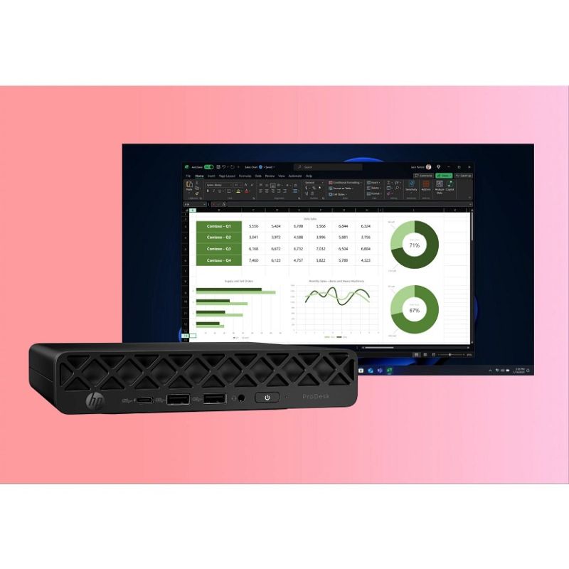 18. HP ProDesk 4 Mini G1i AI Intel Core Ultra 5 235T 16GB DDR5-SDRAM 512GB SSD Windows 11 Pro Mini PC AI PC Black