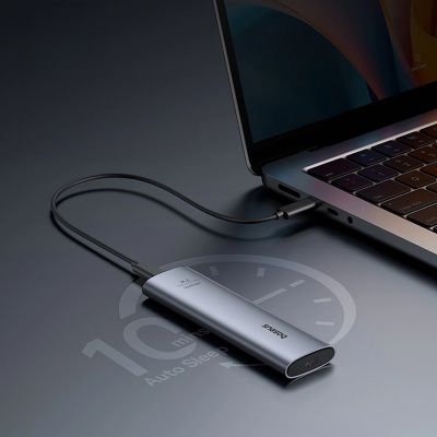 14. Baseus FlyJoy M.2 NVMe 10Gb/s SSD Caddy - Gray