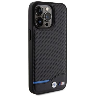 4. BMW Leather Carbon case for iPhone 15 Pro Max - black
