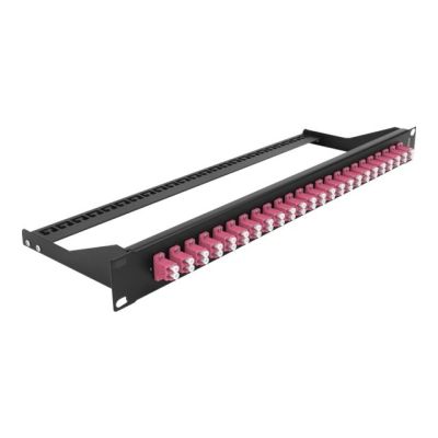 DeLOCK Optical Front Panel 19", 24 Port LC Duplex, Purple