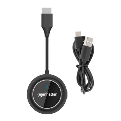 6. Manhattan 208444 AV Extender AV Transmitter Black