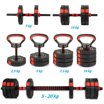 14. COMPOSITE Dumbbell KETTLEBELL 4IN1 20KG ENERO FIT