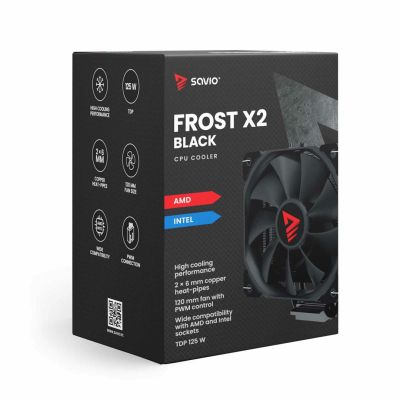 7. SAVIO CPU COOLER FROST BLACK X2