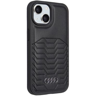 6. Audi Synthetic Leather Case with MagSafe for iPhone 15 Plus / 14 Plus - Black