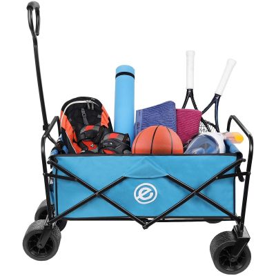 8. DELUXE FOLDABLE TRAVEL AND BEACH STROLLER 66x48x90CM WITH HANDLE, BLUE