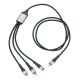 TROIKA DREIZACK PRO USB cable 1.2 m USB C USB C/Micro USB-A/Lightning 100 W Black, Gray