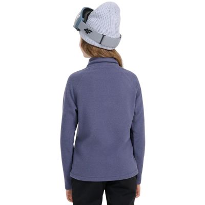 3. Fleece sweatshirt for girls 4F F060 navy blue 4FJWAW25UFLEF060 31S