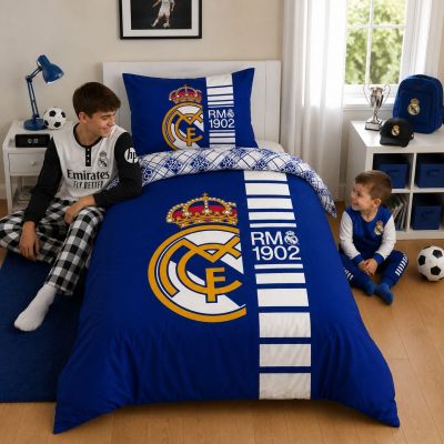 3. Real Madrid bedding set cotton 140x200 + 70x90 cm REB80207BL
