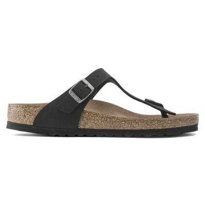 6. Birkenstock Gizeh Birko-Flor Women's Narrow Black Flip-Flops for Narrow Feet, Vegan Black (1020487)