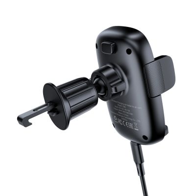 4. Acefast D48 Car Air Vent Mount with Wireless Charger - Black
