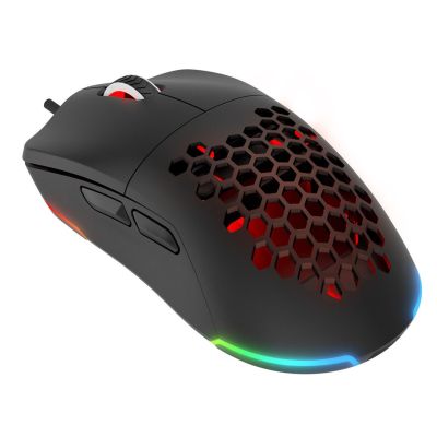 5. RAMPAGE WIRED GAMING MOUSE 12800 DPI BLINK BLACK
