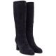 4. Grey Leather Heeled Women’s Boots Vinceza 67049