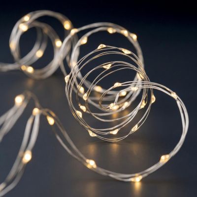 5. BATTERY-OPERATED WIRE STRING LIGHTS, 40 LEDS, WARM WHITE (R)