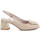 2. Beige leather pumps with a free heel Artiker 58C0672
