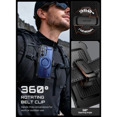 7. Supcase Unicorn Beetle Pro Mag MagSafe 2-Set Case for Samsung Galaxy S26 - Navy Blue and Black